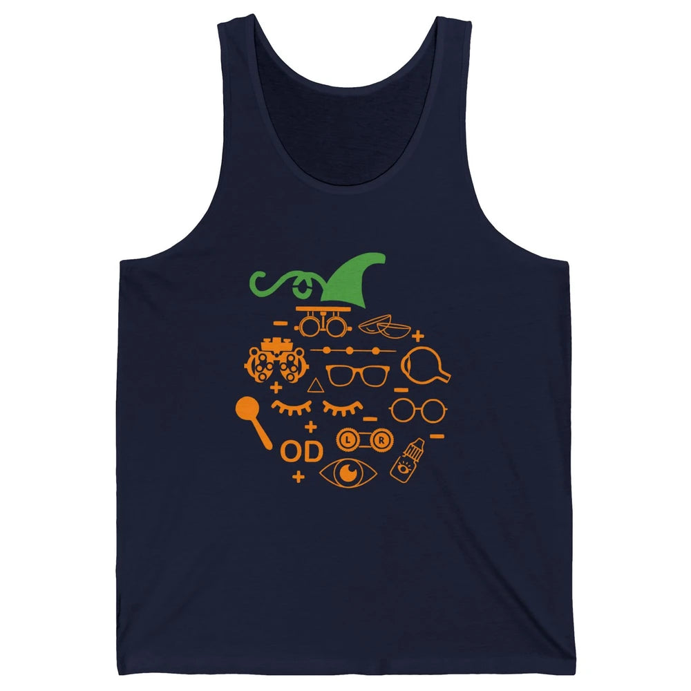 Optometry Glasses Pumpkin Halloween Optometrist Optician Unisex Jersey Tank