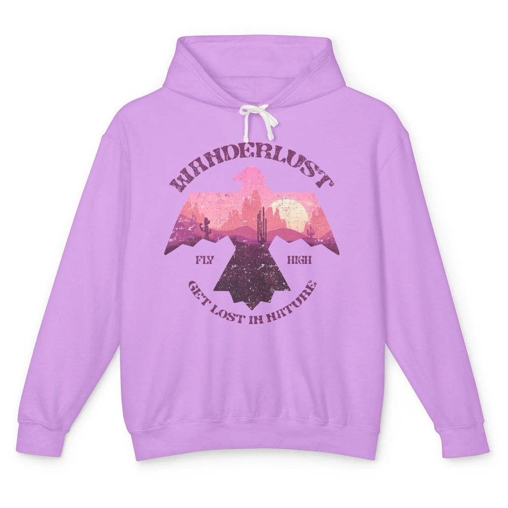 Retro Adventure Wanderlust Get Lost In Nature Travel Western Unisex Lightweight Hoodie