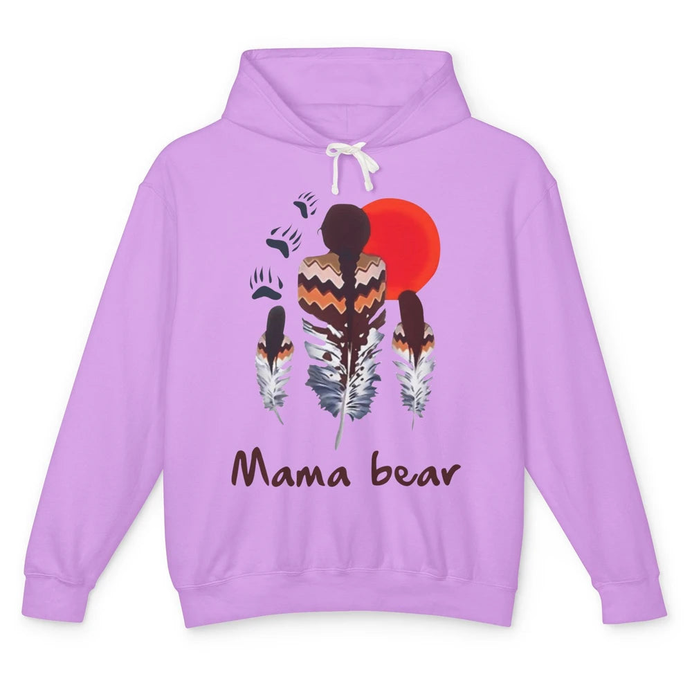 Native Americans Mama Bear Mother and Daughter Tribal Unisex Lightweight Hoodie