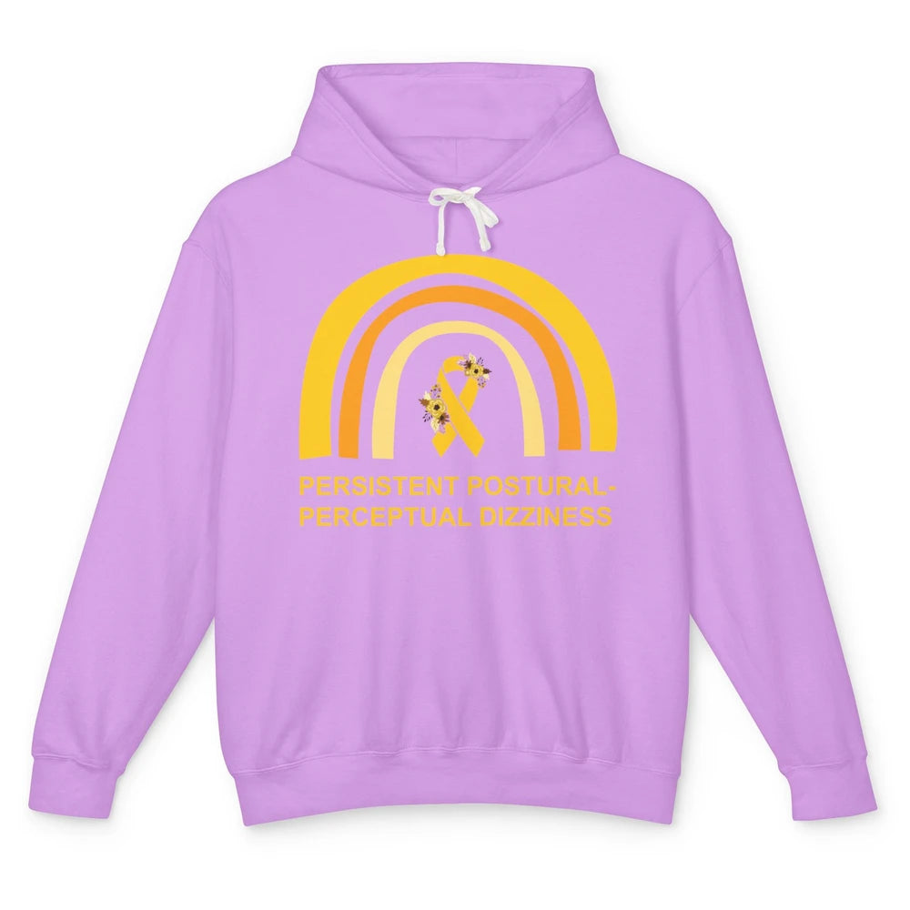 Persistent Postural-perceptual Dizziness PPPD Yellow Rainbow Unisex Lightweight Hoodie