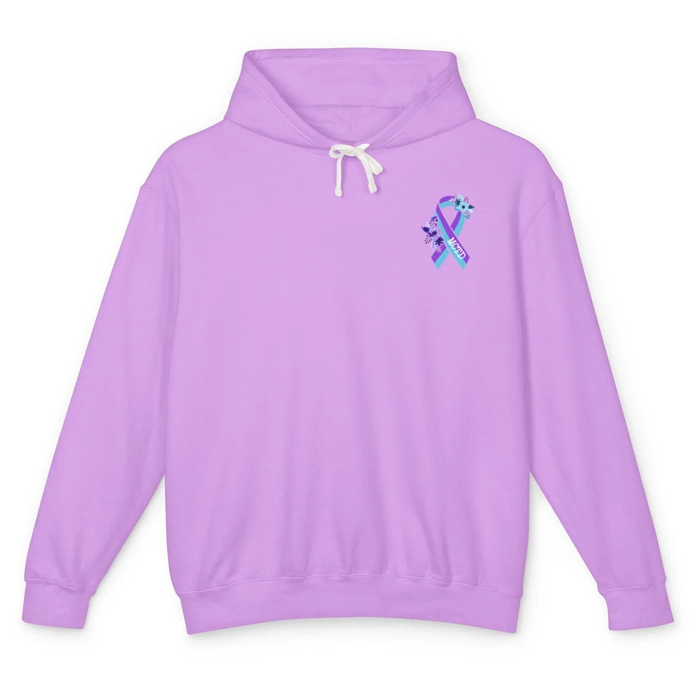 Mixed Connective Tissue Disease Awareness MCTD Floral Ribbon Unisex Lightweight Hoodie