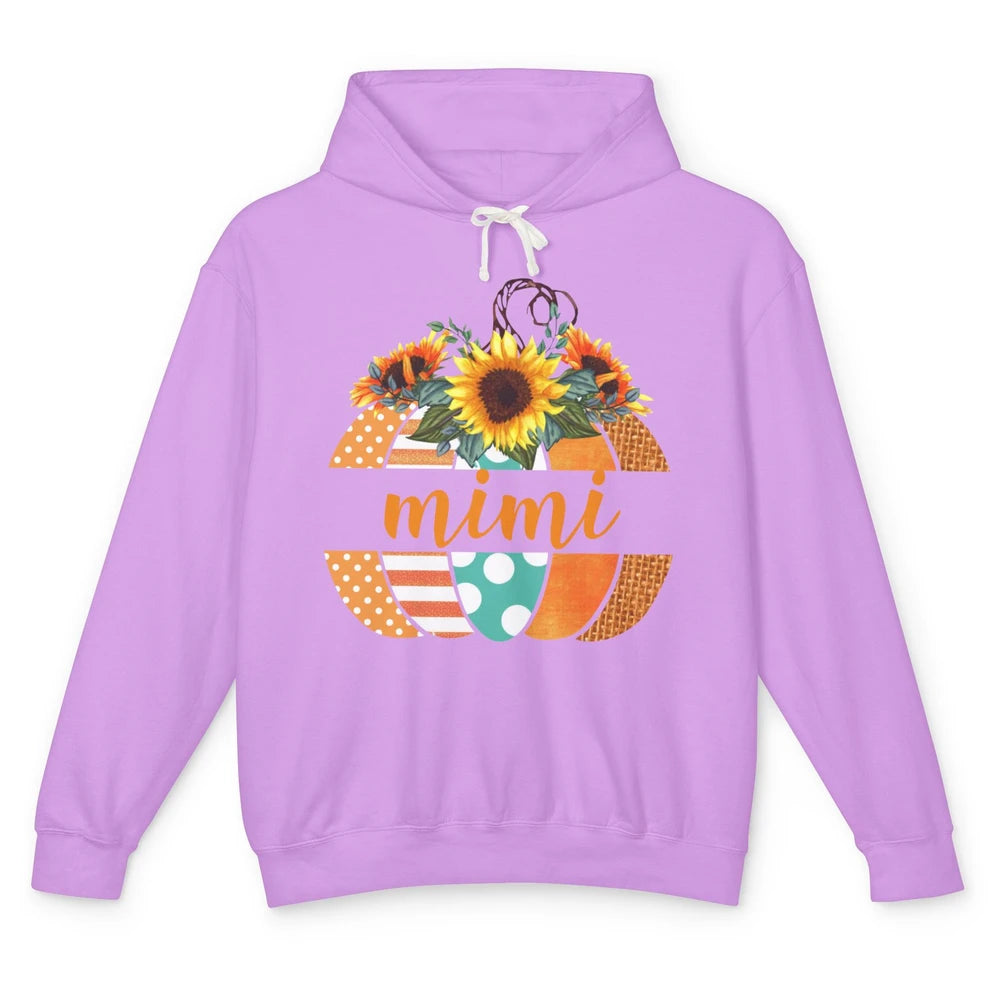 Mimi Sunflower Pumpkin Welcome Fall Halloween Grandma Gift Unisex Lightweight Hoodie