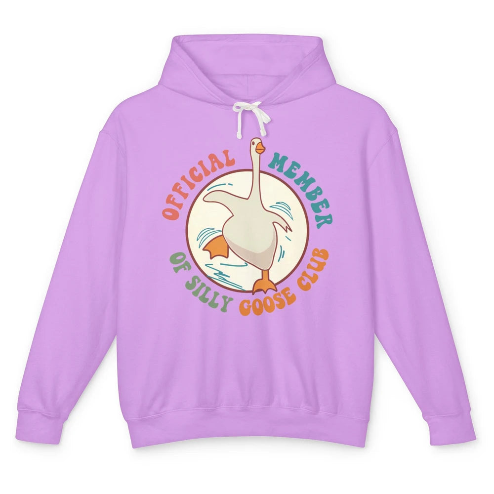 Funny Goose Official Member Of Silly Goose Club Sarcastic Unisex Lightweight Hoodie