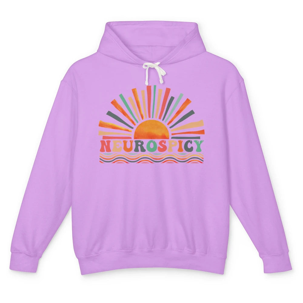 Retro Neurospicy Funny ADHD Neurodiversity Autism Awareness Unisex Lightweight Hoodie