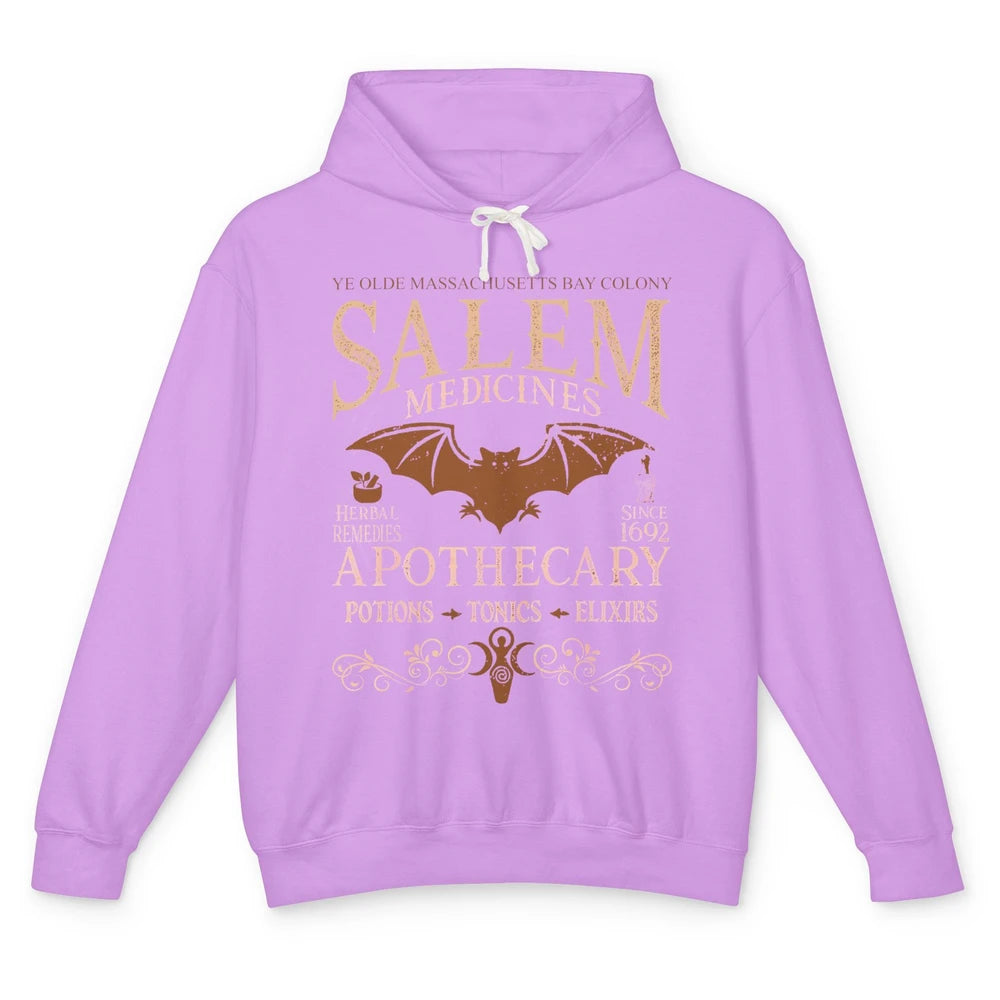 Retro Salem Apothecary Halloween Night Salem Witches 1692 Unisex Lightweight Hoodie