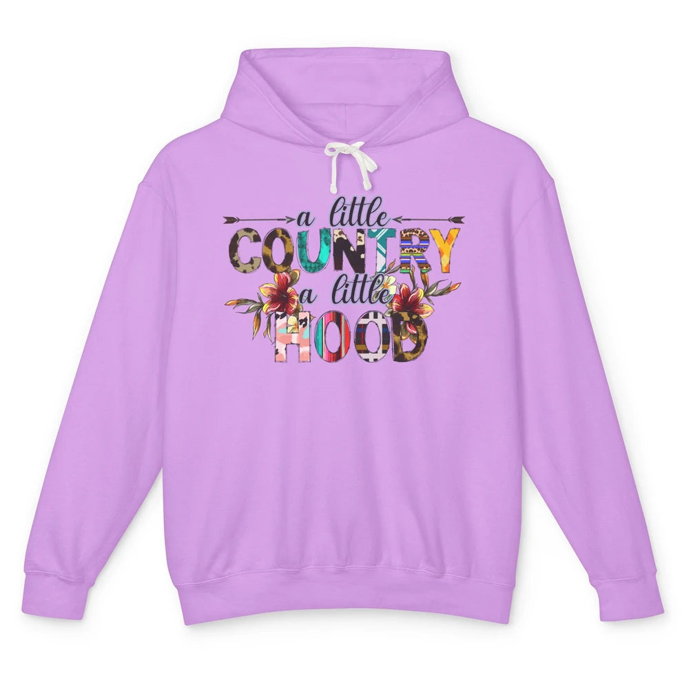 A Little Hood A Little Country Turquoise Western Country Unisex Lightweight Hoodie