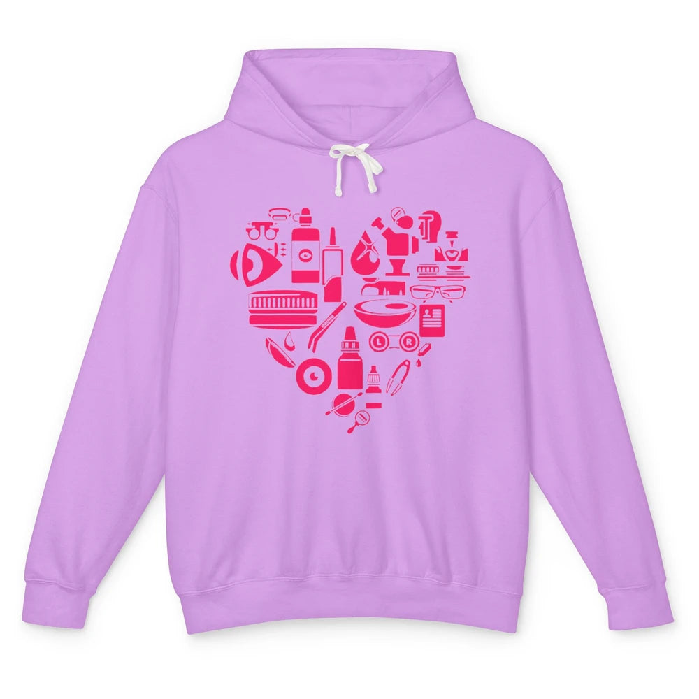 Optometrist Tools Heart Eye Doctor Optician Ophthalmic Tech Unisex Lightweight Hoodie