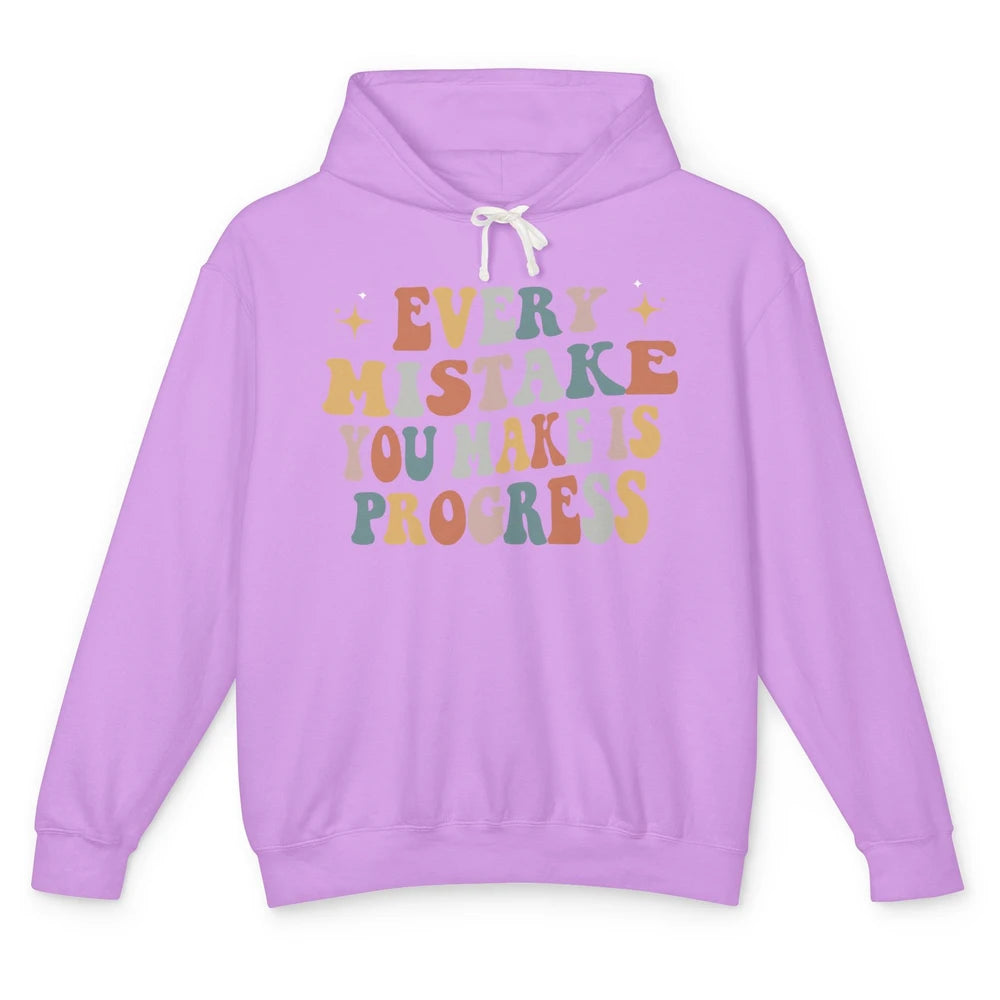 Personal Growth Mindset Therapist Mental Health Retro Boho Unisex Lightweight Hoodie