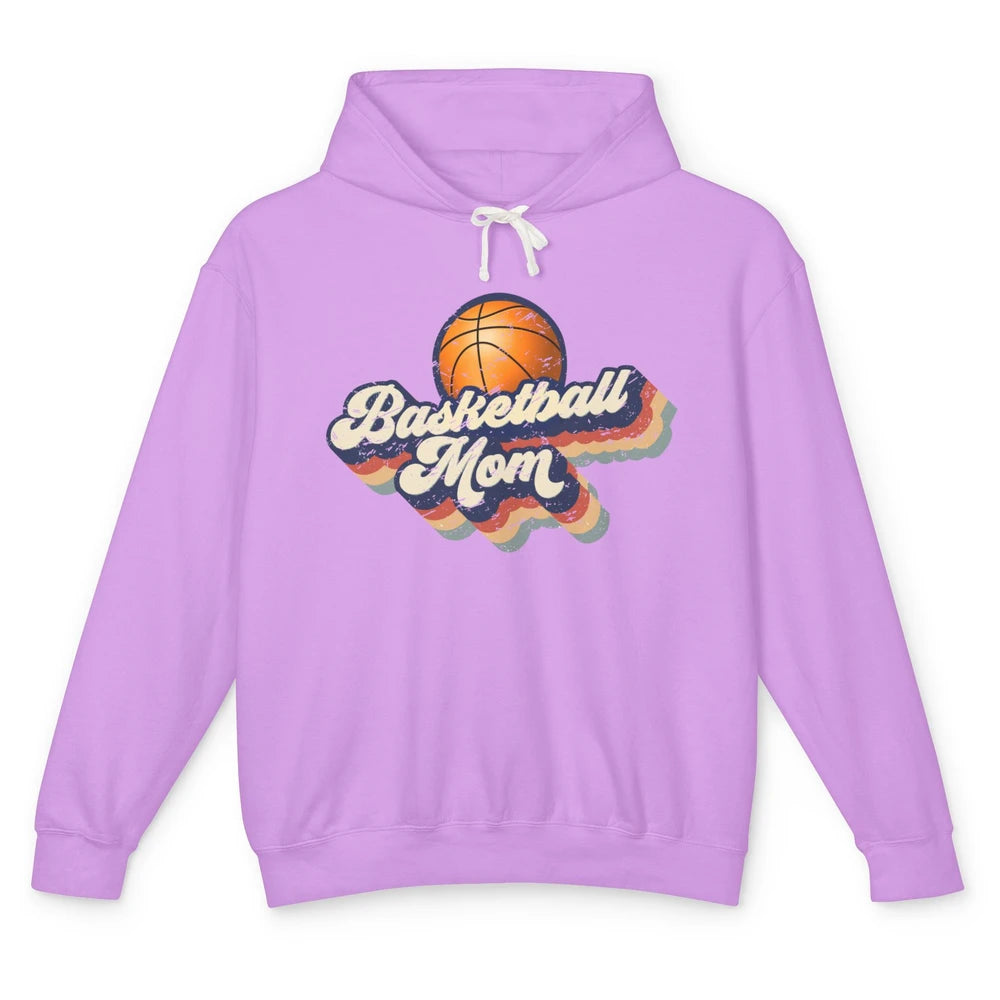 Retro Basketball Mom Basketball Players Mom Mothers Day Gift Unisex Lightweight Hoodie