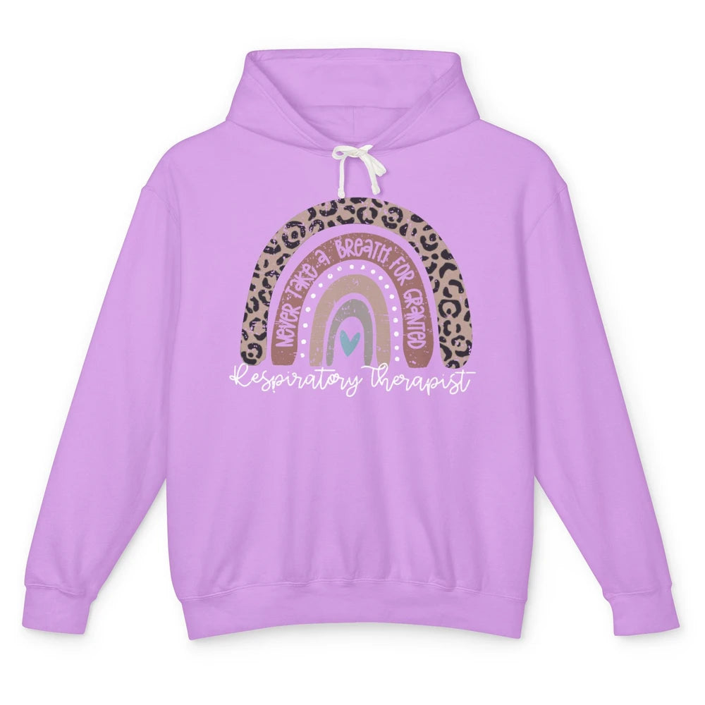Retro Respiratory Therapy Rainbow Respiratory Therapist Gift Unisex Lightweight Hoodie