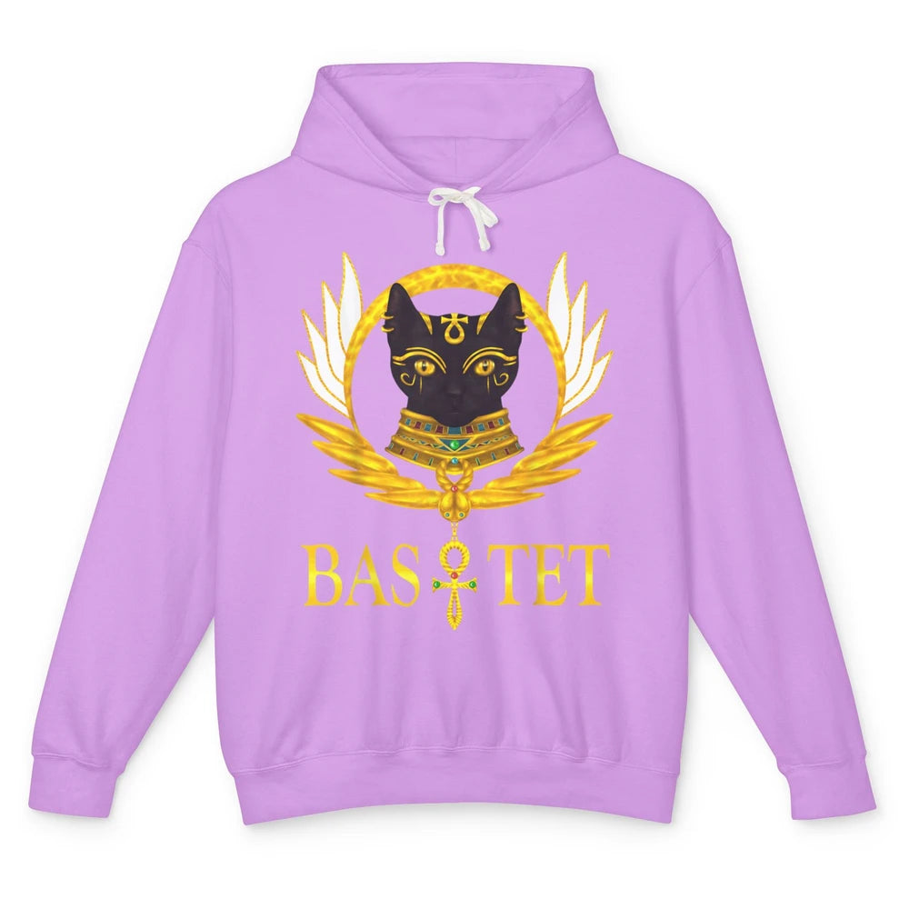 Retro Ancient Egyptian Cat Egypt Goddess Bastet Wings Horus Unisex Lightweight Hoodie