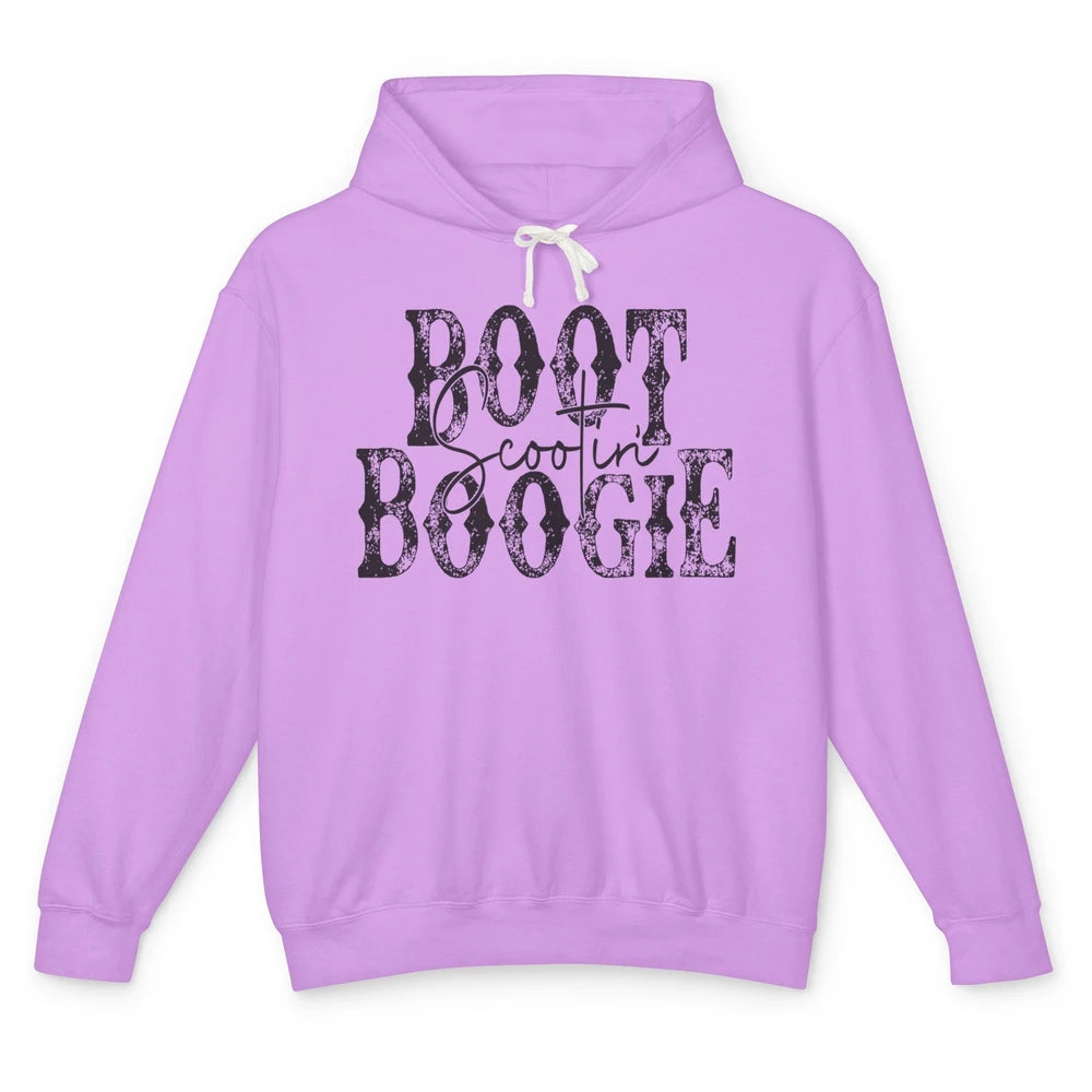 Retro Cowboy Boot Scooting Boogie Western Country Cowgirl Unisex Lightweight Hoodie