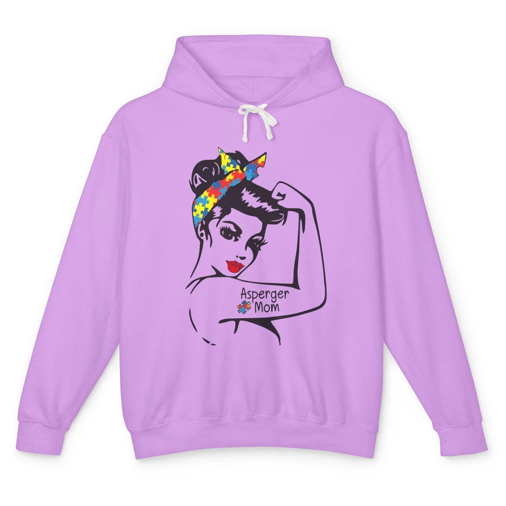 Proud Asperger Autism Mom Strong Woman Autism Awareness Unisex Lightweight Hoodie