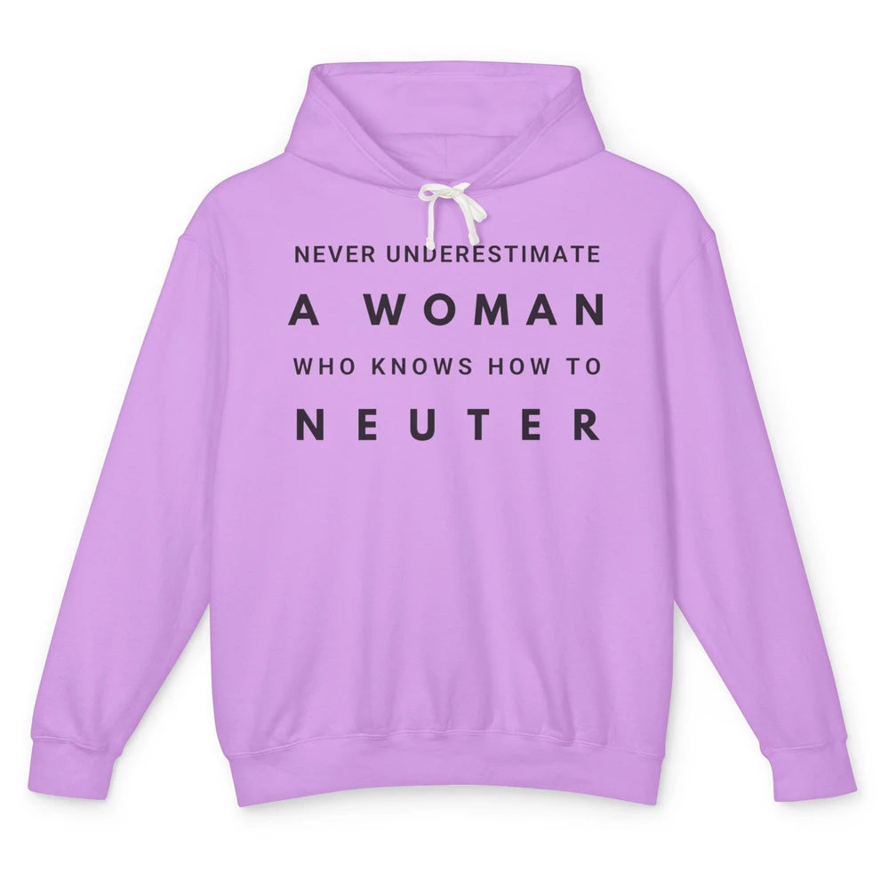Never Underestimate Women In Vet Med Veterinary Vet Nurse Unisex Lightweight Hoodie