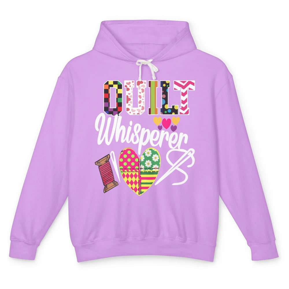 Retro Quilt Whisperer Quilting Life Sewing Life Quilt Lovers Unisex Lightweight Hoodie
