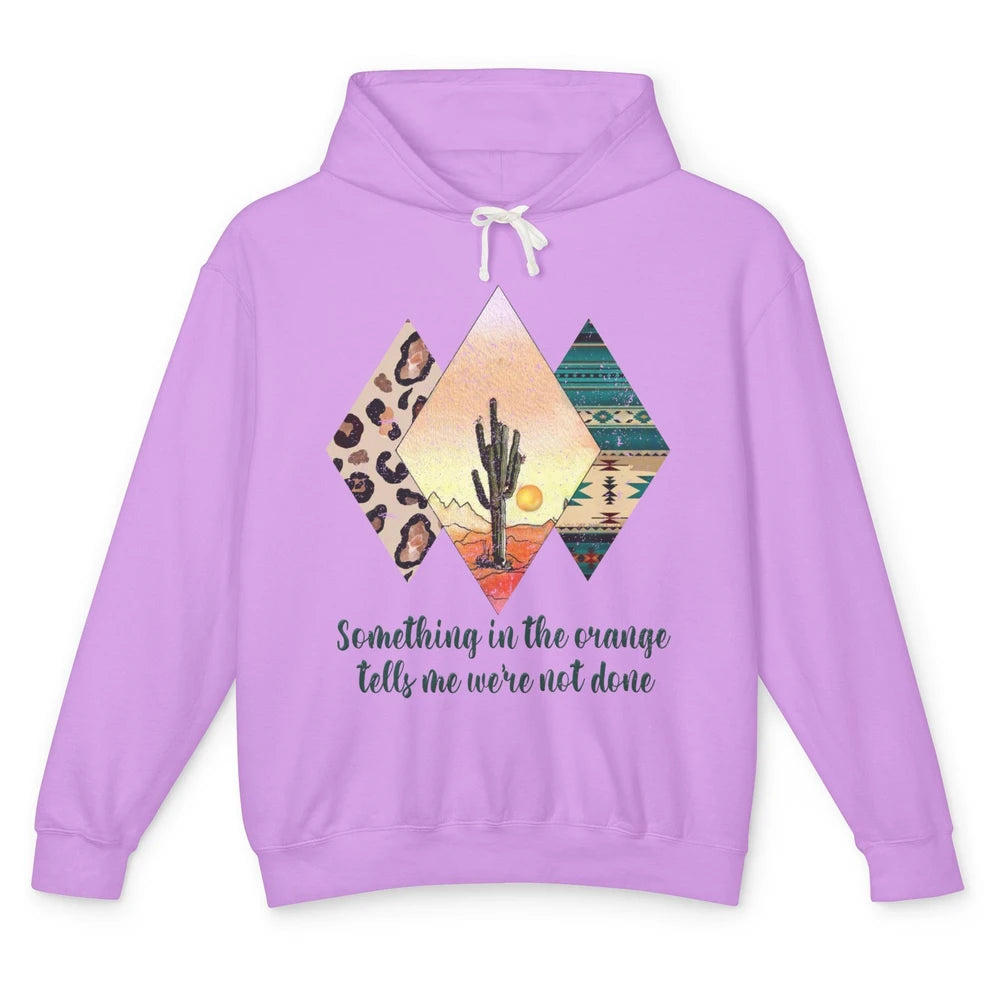 Retro Leopard Something In The Orange Desert Cactus Western Unisex Lightweight Hoodie