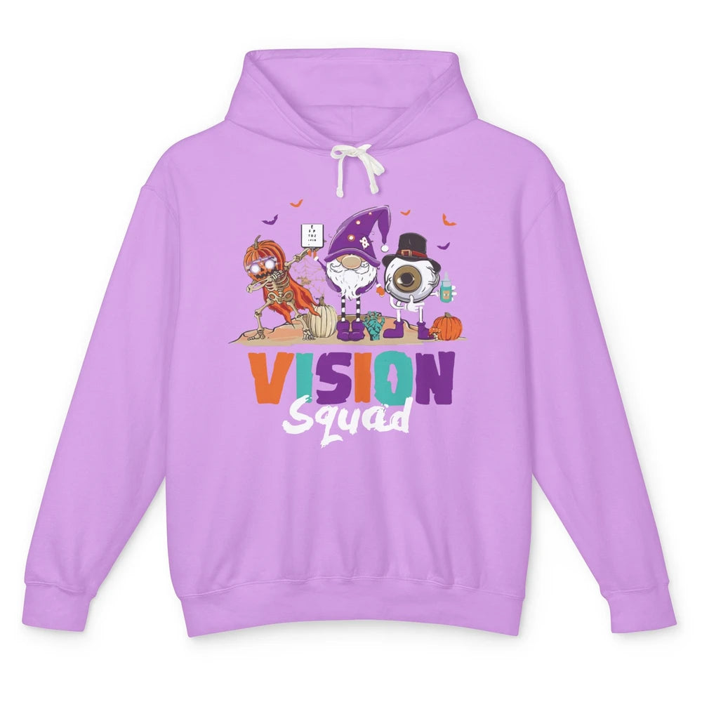 Optometrist Halloween Vision Squad Gnome Pumpkin Optician Unisex Lightweight Hoodie