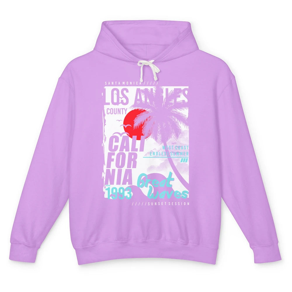 Retro Los Angeles California West Coast Endless Summer 1993 Unisex Lightweight Hoodie