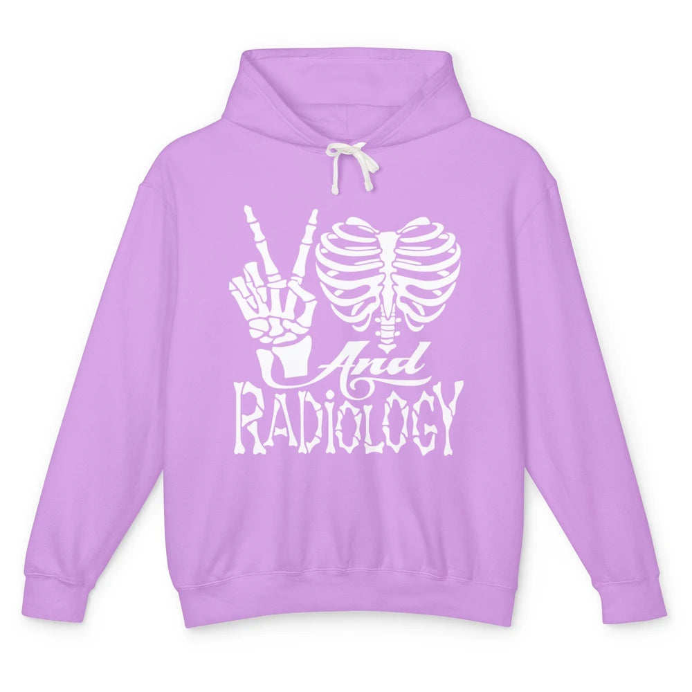 Peace Love X-Ray Radiology Tech Radiologist X-Ray Tech Life Unisex Lightweight Hoodie