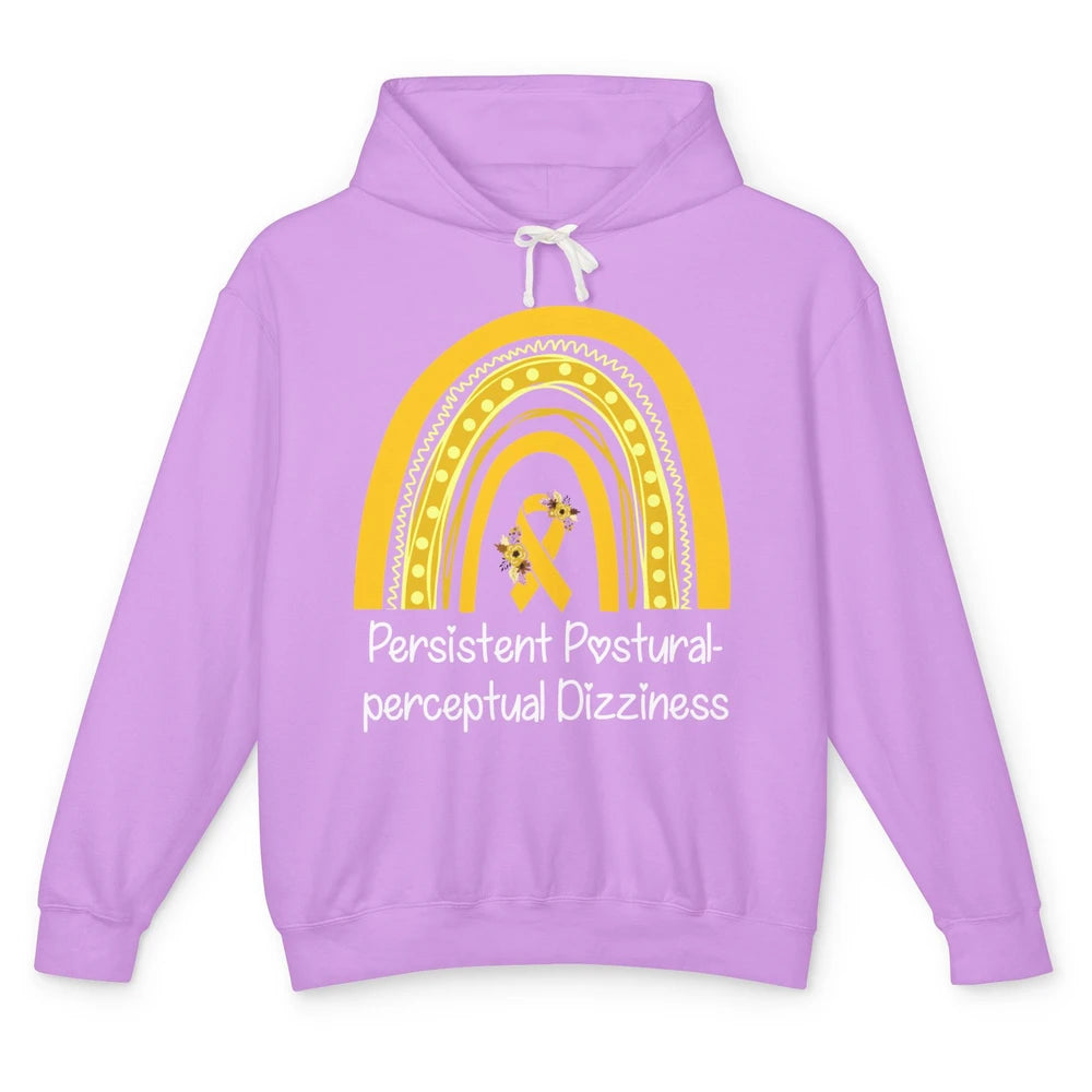 Persistent Postural-perceptual Dizziness PPPD Yellow Rainbow Unisex Lightweight Hoodie