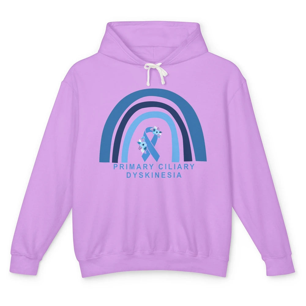 Primary Ciliary Dyskinesia Blue Rainbow Respiratory Diseases Unisex Lightweight Hoodie
