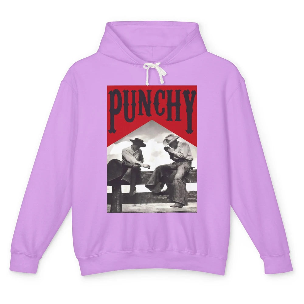 Retro Punchy Cowboy Killer Western Country Cowgirl Gift Unisex Lightweight Hoodie
