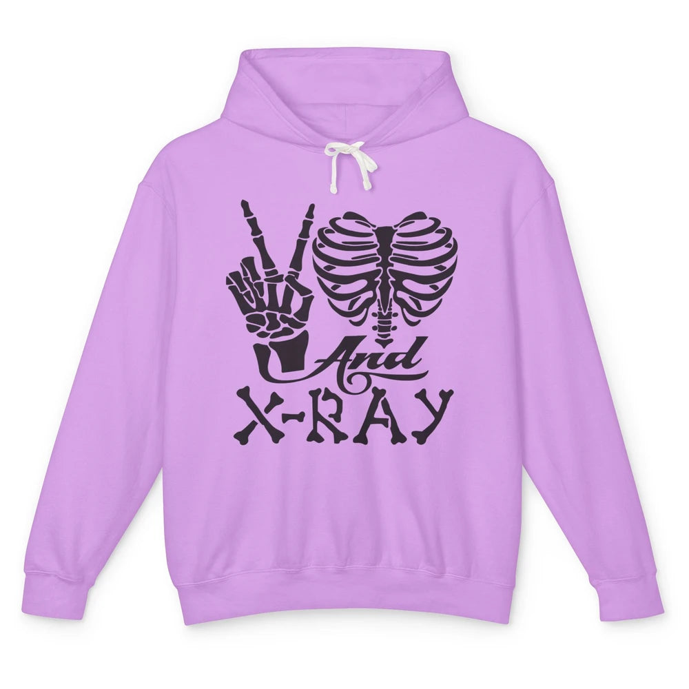 Peace Love X-Ray Radiology Tech Radiologist X-Ray Tech Life Unisex Lightweight Hoodie