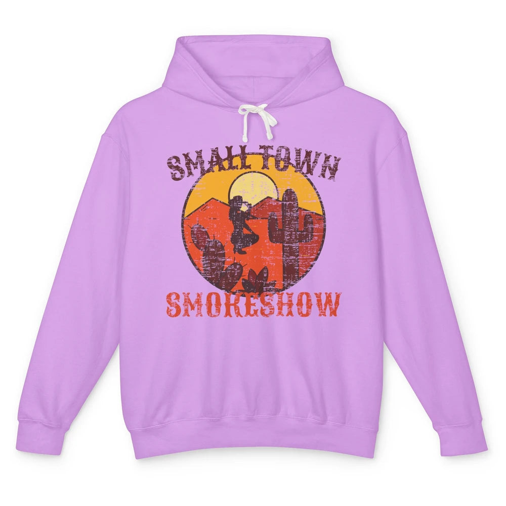 Retro Cowgirl Desert Small Town Smokeshow Western Country Unisex Lightweight Hoodie