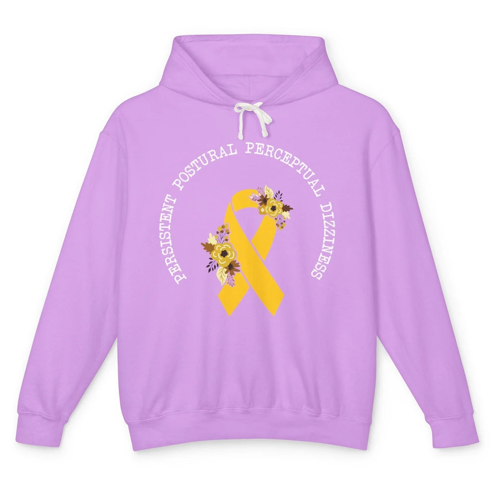 Persistent Postural-perceptual Dizziness PPPD Yellow Ribbon Unisex Lightweight Hoodie