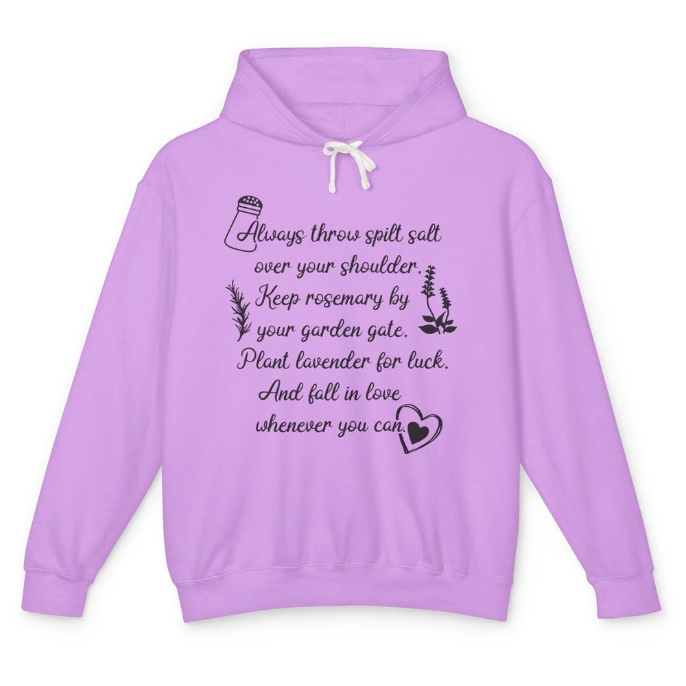 Practical Magic Witch Salt Rosemary Lavender Love Gardening Unisex Lightweight Hoodie