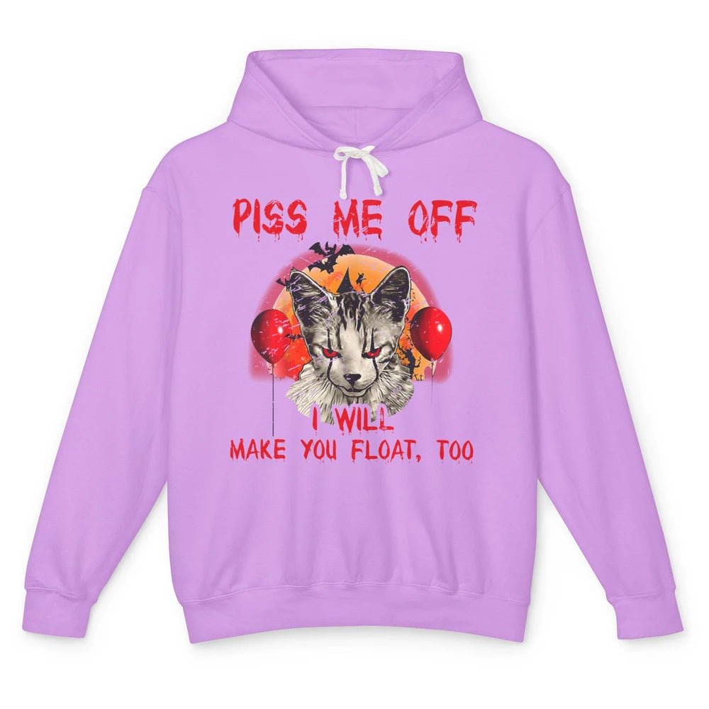 Retro Horror Cat Clown Piss Me Off Float Halloween Costume Unisex Lightweight Hoodie
