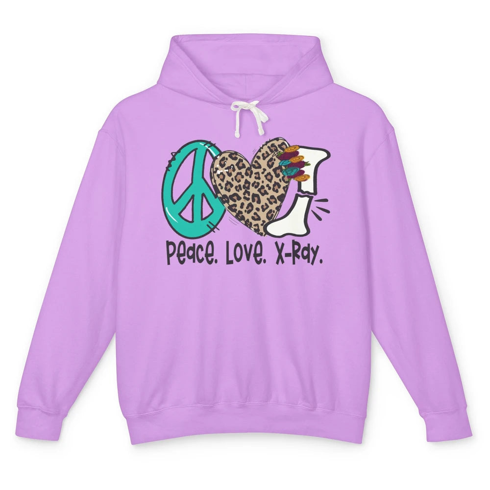 Peace Love X-ray Radiology Technician Radiologist Life Unisex Lightweight Hoodie