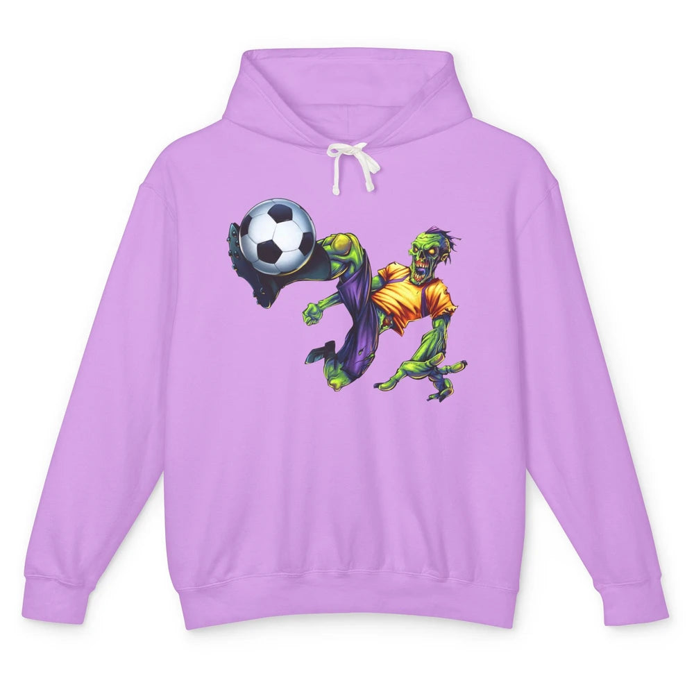 Zombie Soccer Striker Halloween Soccer Player Costume Gift Unisex Lightweight Hoodie