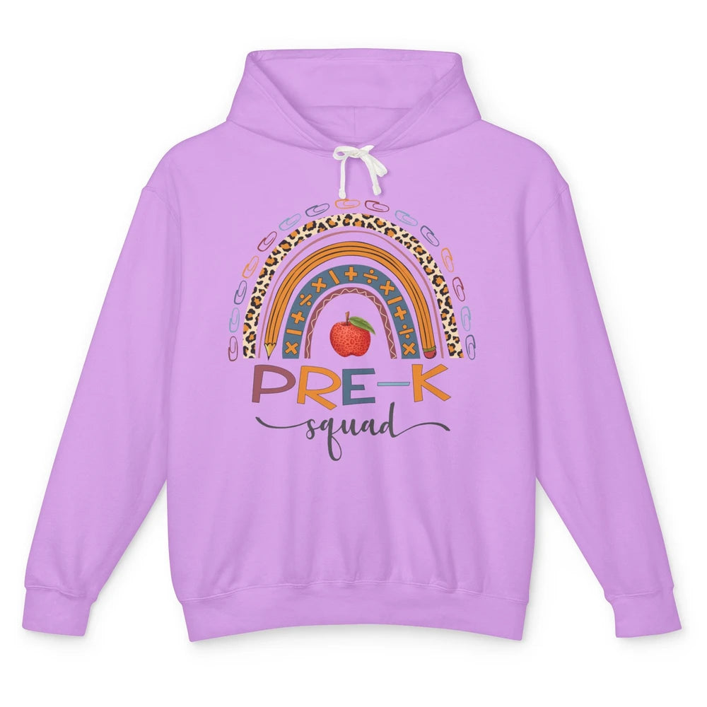 Pre-K Squad Rainbow Preschool Teacher Back To School Gift Unisex Lightweight Hoodie