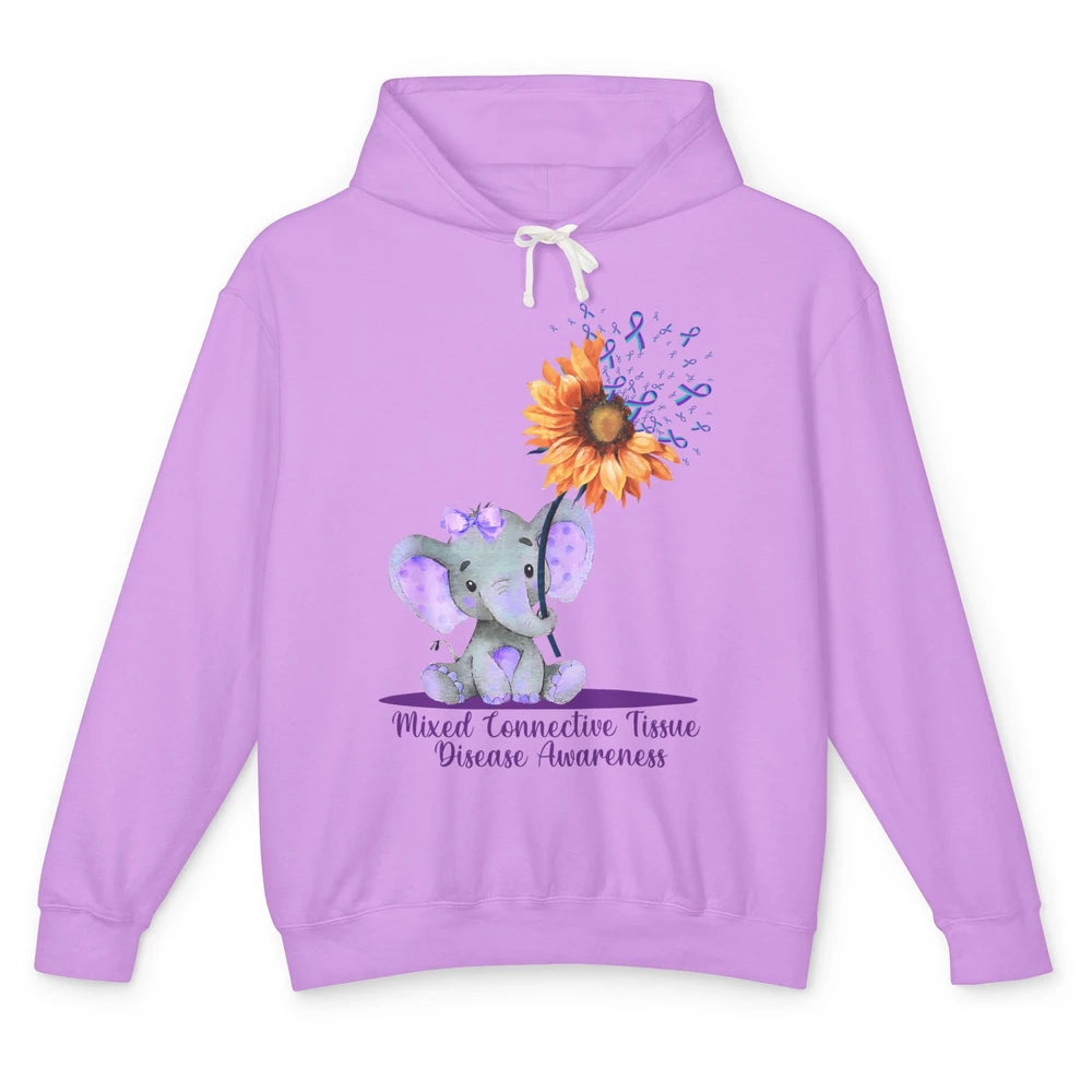 Mixed Connective Tissue Disease Baby Elephant Sunflower Unisex Lightweight Hoodie