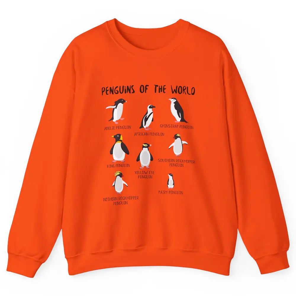 Penguins Of World With Headband Baby Penguins Wild Animal Unisex Crewneck Sweatshirt