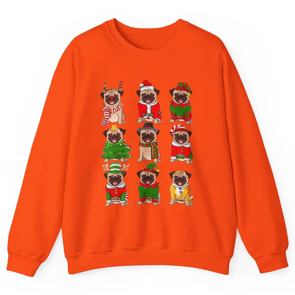 Pug Collection Christmas Santa Pug Dog Christmas Pugmas Unisex Crewneck Sweatshirt