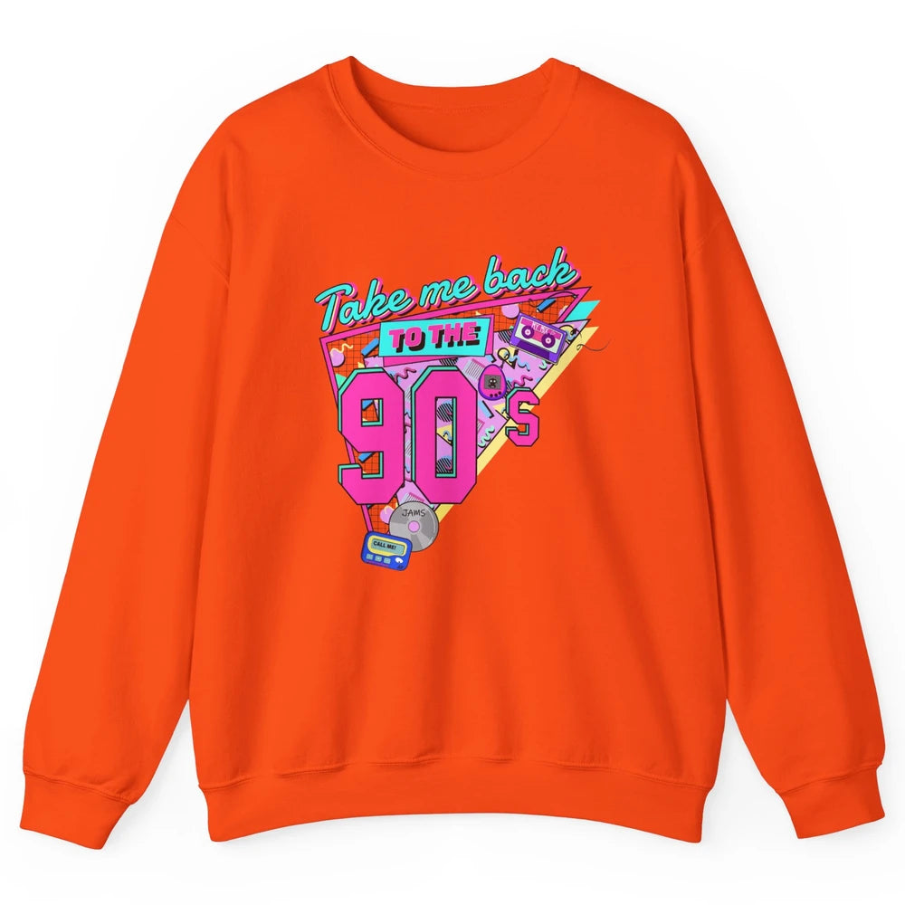 Retro 90s Take Me Back To The 1990s Cassette Made In The 90s Unisex Crewneck Sweatshirt