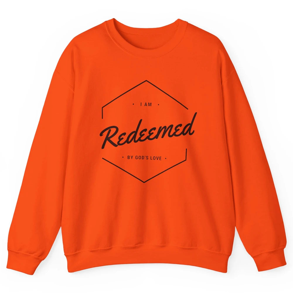 Redeemed By God's Love Butterfly Christian Religious Gift Unisex Crewneck Sweatshirt