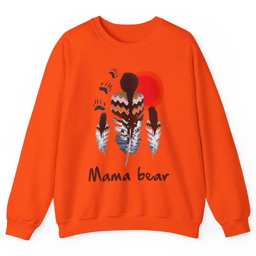 Native Americans Mama Bear Mother and Daughter Tribal Unisex Crewneck Sweatshirt