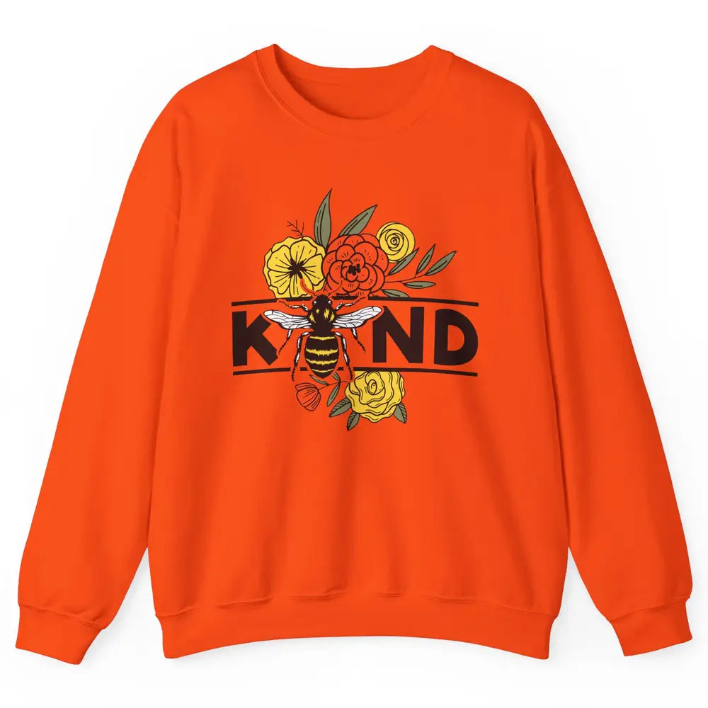 Retro Be Kind Leopard Rainbow Boho Love Mental Health Matter Unisex Crewneck Sweatshirt
