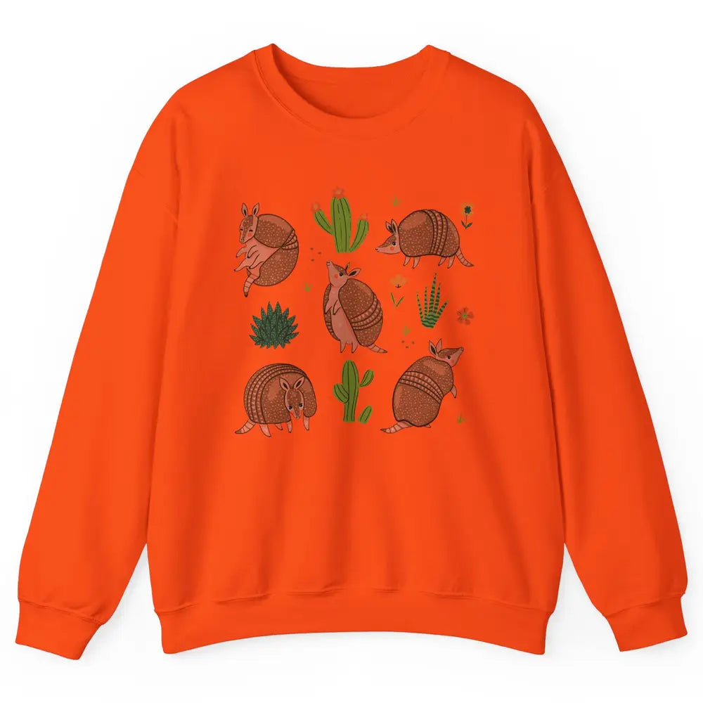 Retro Desert Armadillo Just An Armadillo Girl Western Animal Unisex Crewneck Sweatshirt