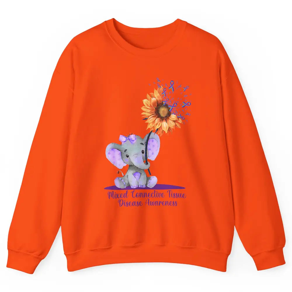 Mixed Connective Tissue Disease Baby Elephant Sunflower Unisex Crewneck Sweatshirt