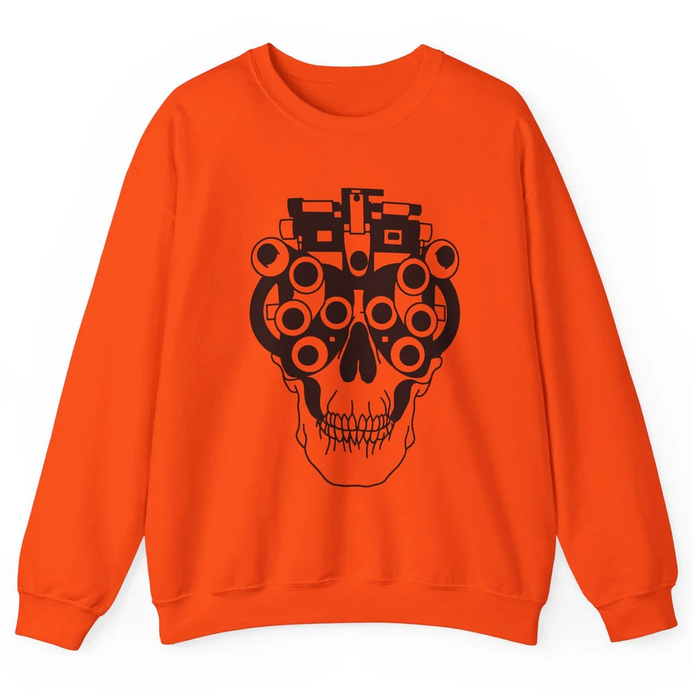 Phoropter Skeleton Optometrist Optician Halloween Optometry Unisex Crewneck Sweatshirt