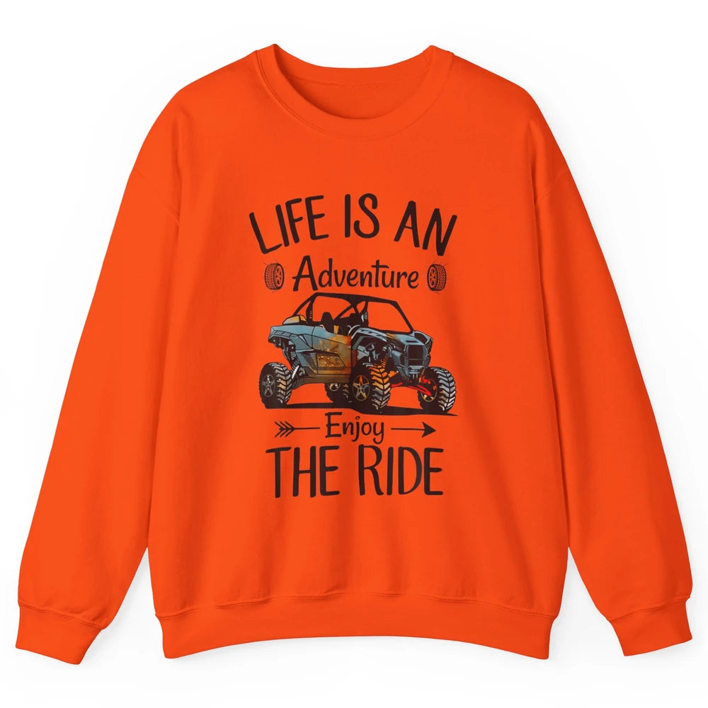 Retro Enjoy The Ride ATV Rider UTV Mud Riding SXS Offroad Unisex Crewneck Sweatshirt