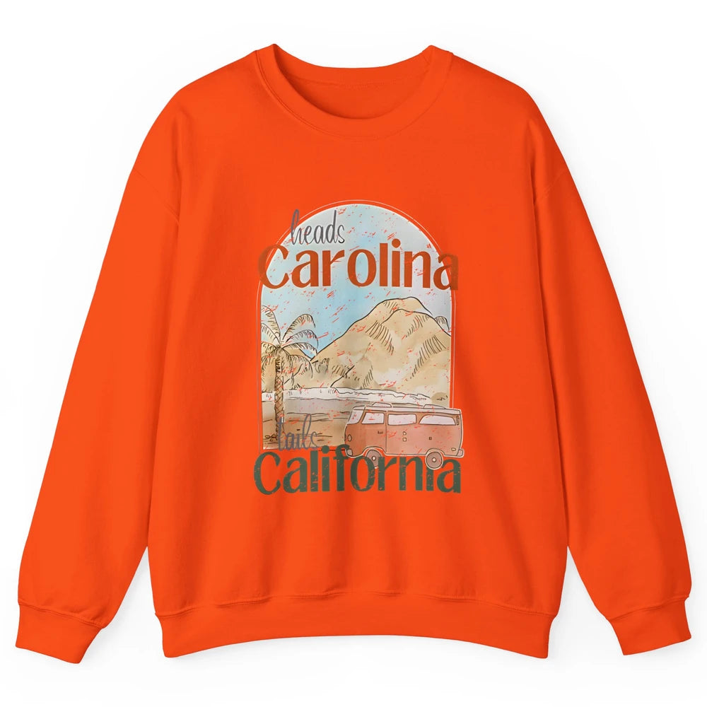 Retro Heads Carolina Tails California Western Country Summer Unisex Crewneck Sweatshirt