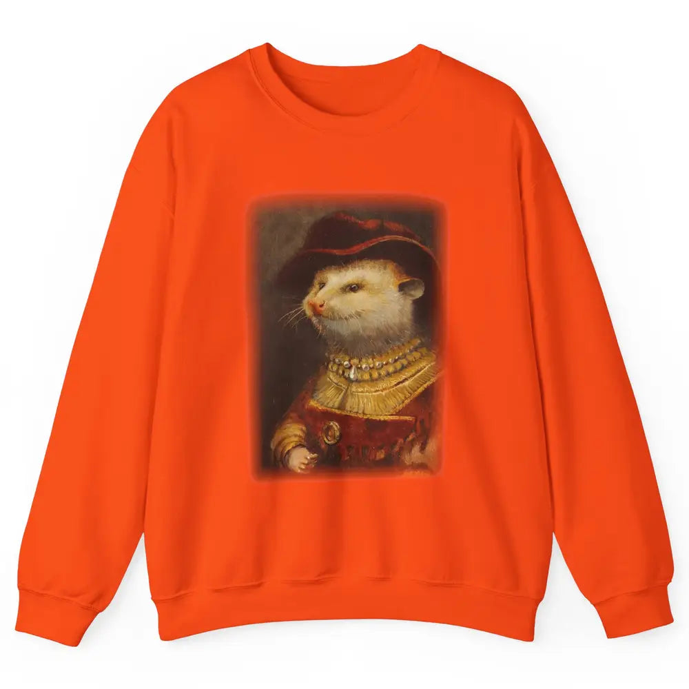 Retro Noble Opossum Young Gallant Western Opossum Art Unisex Crewneck Sweatshirt