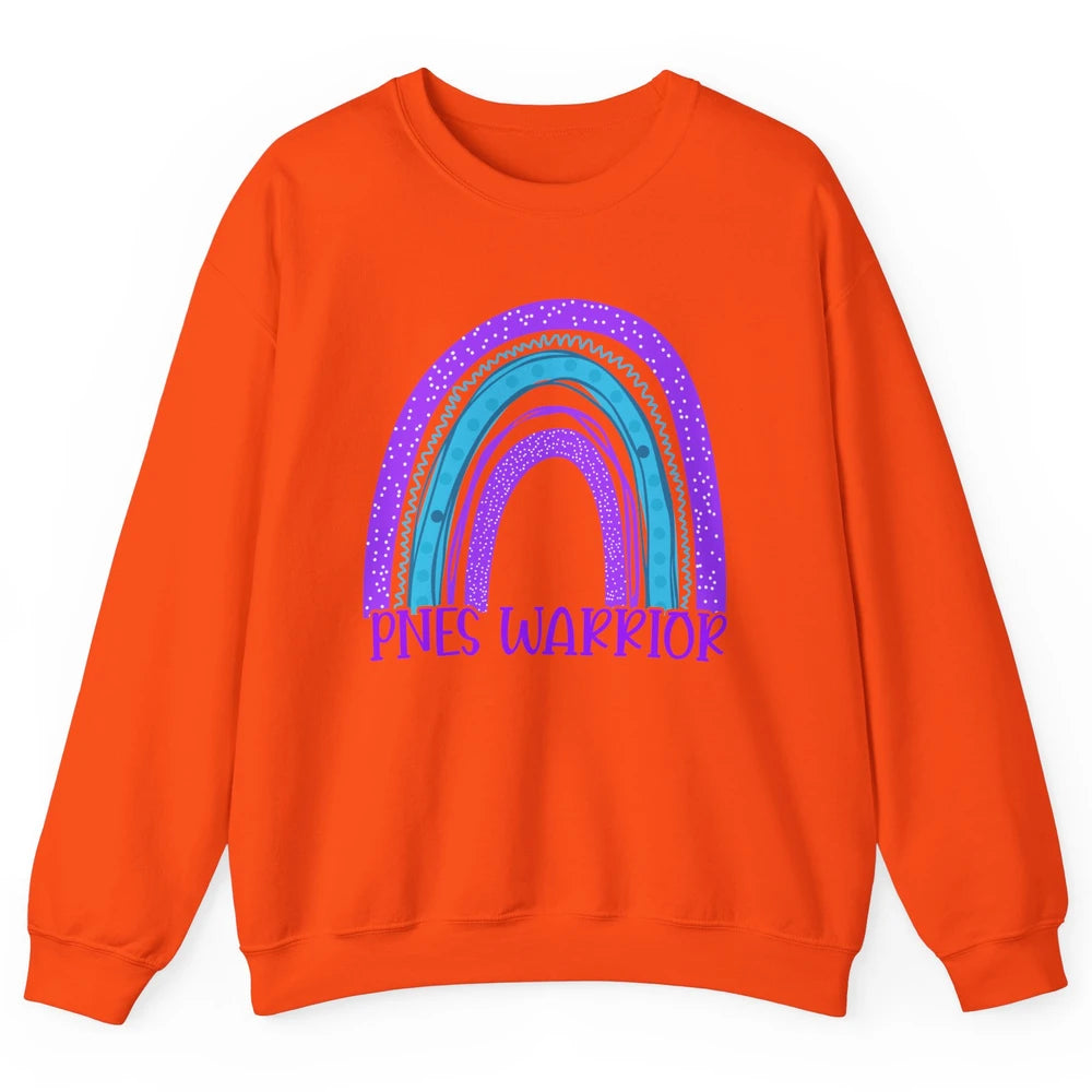 Psychogenic Non-epileptic Seizures PNES Purple Teal Rainbow Unisex Crewneck Sweatshirt
