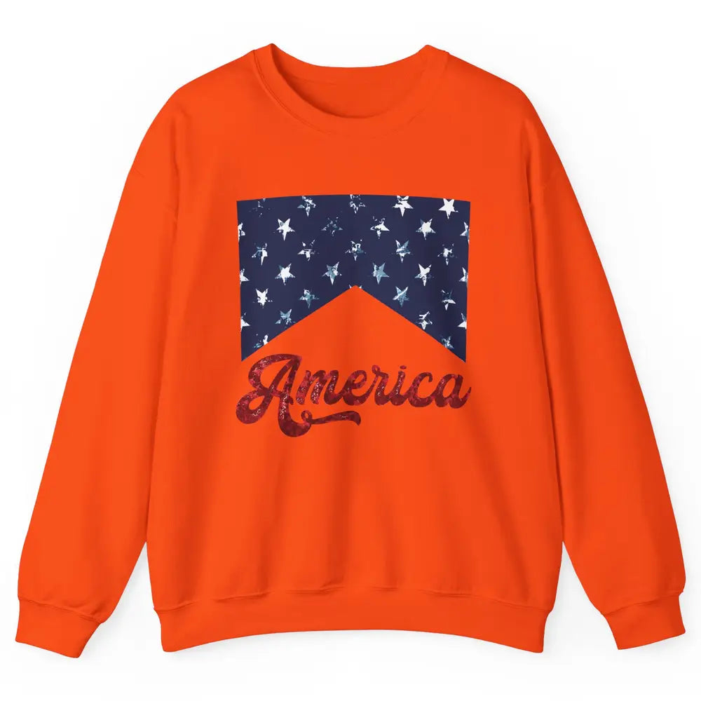 Retro America 4th Of July Independence Day Western Patriots Unisex Crewneck Sweatshirt