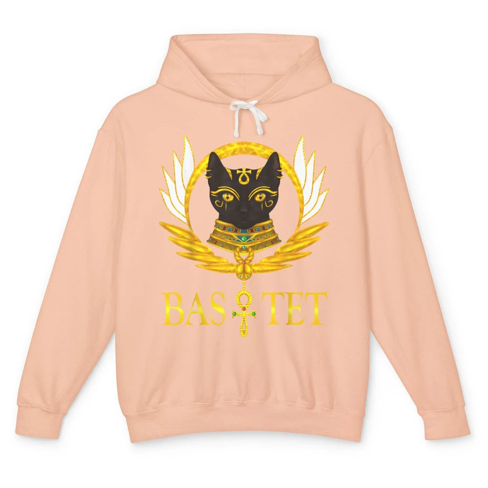 Retro Ancient Egyptian Cat Egypt Goddess Bastet Wings Horus Unisex Lightweight Hoodie